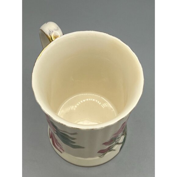 Burton + Burton Romantic Roses Porcelain Mug Cup Pink Rose VTG Golden Accent - Picture 5 of 9